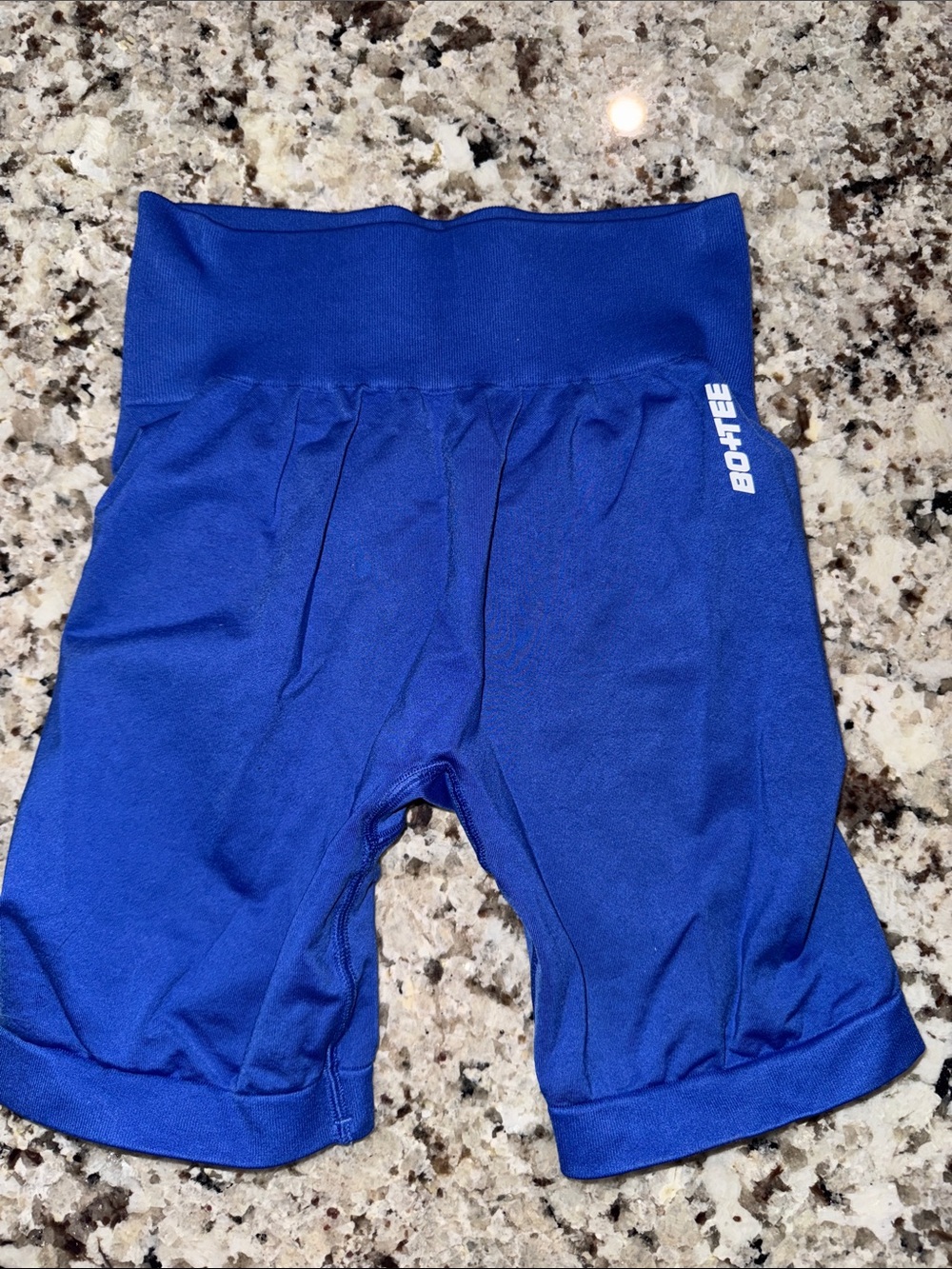 Bo+Tee Women's Royal Blue Athletic High-Waist Shorts
